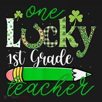 One Lucky 1st Grade Teacher St PatrickS Day Pencil Leopard Women's Hoodie thumb 2