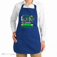 One Lucky 1st Grade Teacher St PatrickS Day Pencil Leopard Apron thumb 2