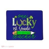 One Lucky 1st Grade Teacher St PatrickS Day Pencil Leopard Mousepad thumb 0
