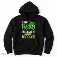 One Lucky 2nd Grade Teacher Pencil Shamrock St Patricks Day Hoodie thumb 0