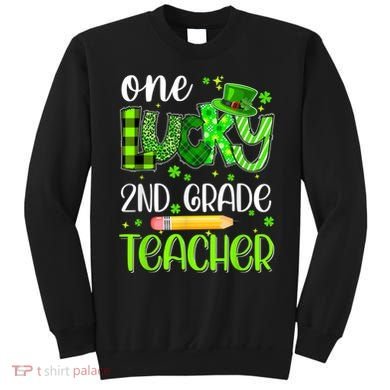 One Lucky 2nd Grade Teacher Pencil Shamrock St Patricks Day Sweatshirt