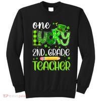 One Lucky 2nd Grade Teacher Pencil Shamrock St Patricks Day Sweatshirt thumb 0