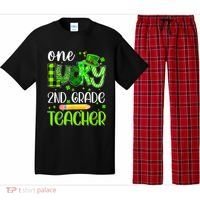 One Lucky 2nd Grade Teacher Pencil Shamrock St Patricks Day Pajama Set thumb 0