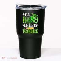 One Lucky 2nd Grade Teacher Pencil Shamrock St Patricks Day Tumbler thumb 0