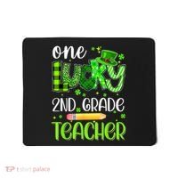 One Lucky 2nd Grade Teacher Pencil Shamrock St Patricks Day Mousepad thumb 0