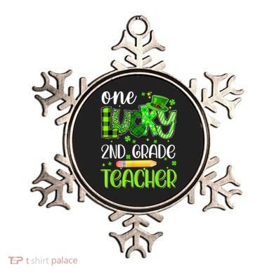 One Lucky 2nd Grade Teacher Pencil Shamrock St Patricks Day Ornament
