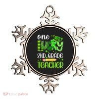 One Lucky 2nd Grade Teacher Pencil Shamrock St Patricks Day Ornament thumb 0