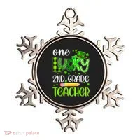 One Lucky 2nd Grade Teacher Pencil Shamrock St Patricks Day Ornament thumb 0