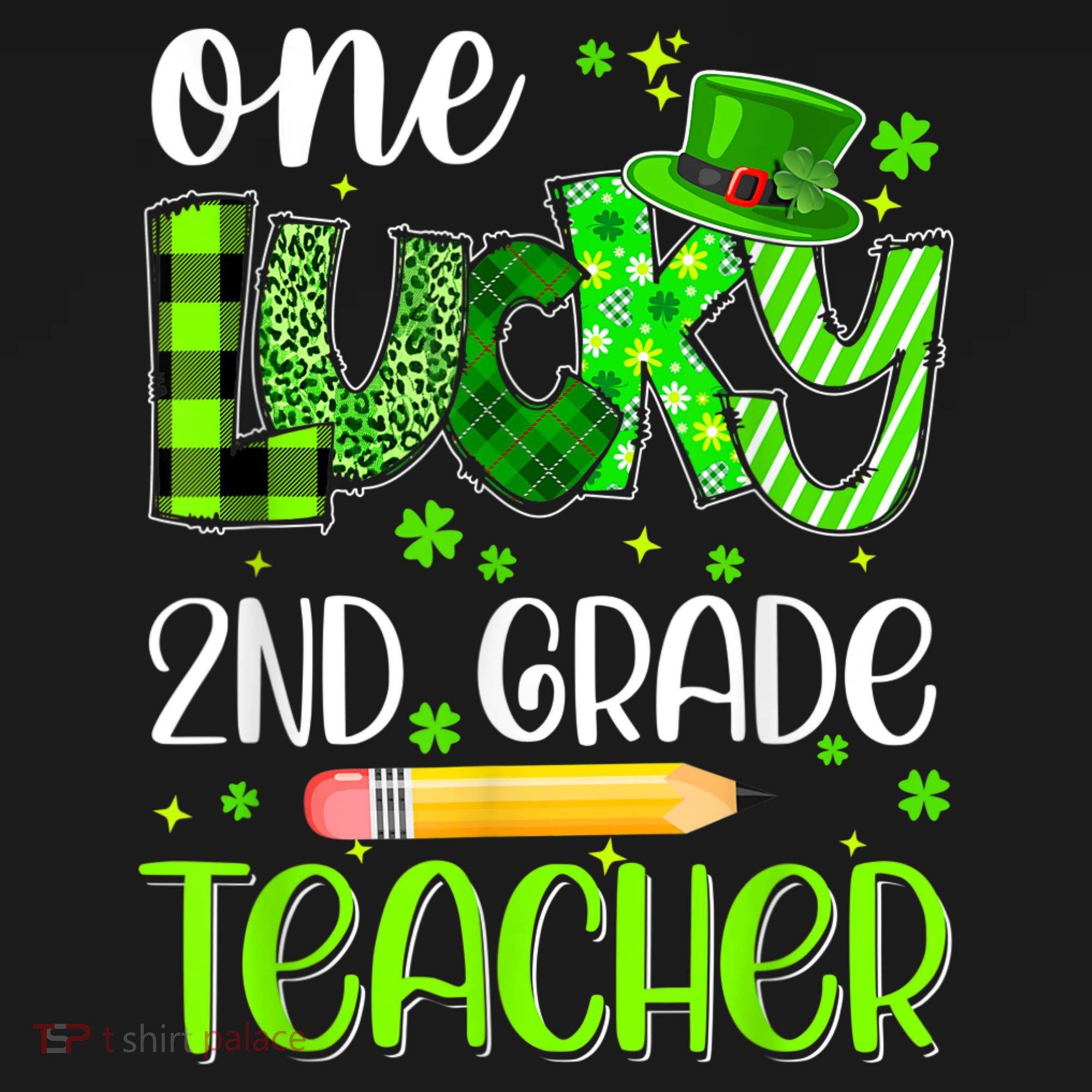 One Lucky 2nd Grade Teacher Pencil Shamrock St Patricks Day Baby Bodysuit