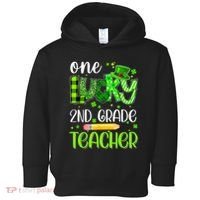 One Lucky 2nd Grade Teacher Pencil Shamrock St Patricks Day Toddler Hoodie thumb 0