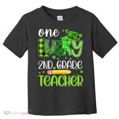One Lucky 2nd Grade Teacher Pencil Shamrock St Patricks Day Toddler T-Shirt
