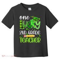 One Lucky 2nd Grade Teacher Pencil Shamrock St Patricks Day Toddler T-Shirt thumb 0