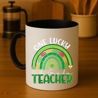 One Lucky 2nd Grade Teacher St Patricks Day Teacher Rainbow Coffee Mug thumb 4