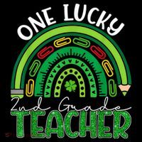 One Lucky 2nd Grade Teacher St Patricks Day Teacher Rainbow Coffee Mug thumb 5