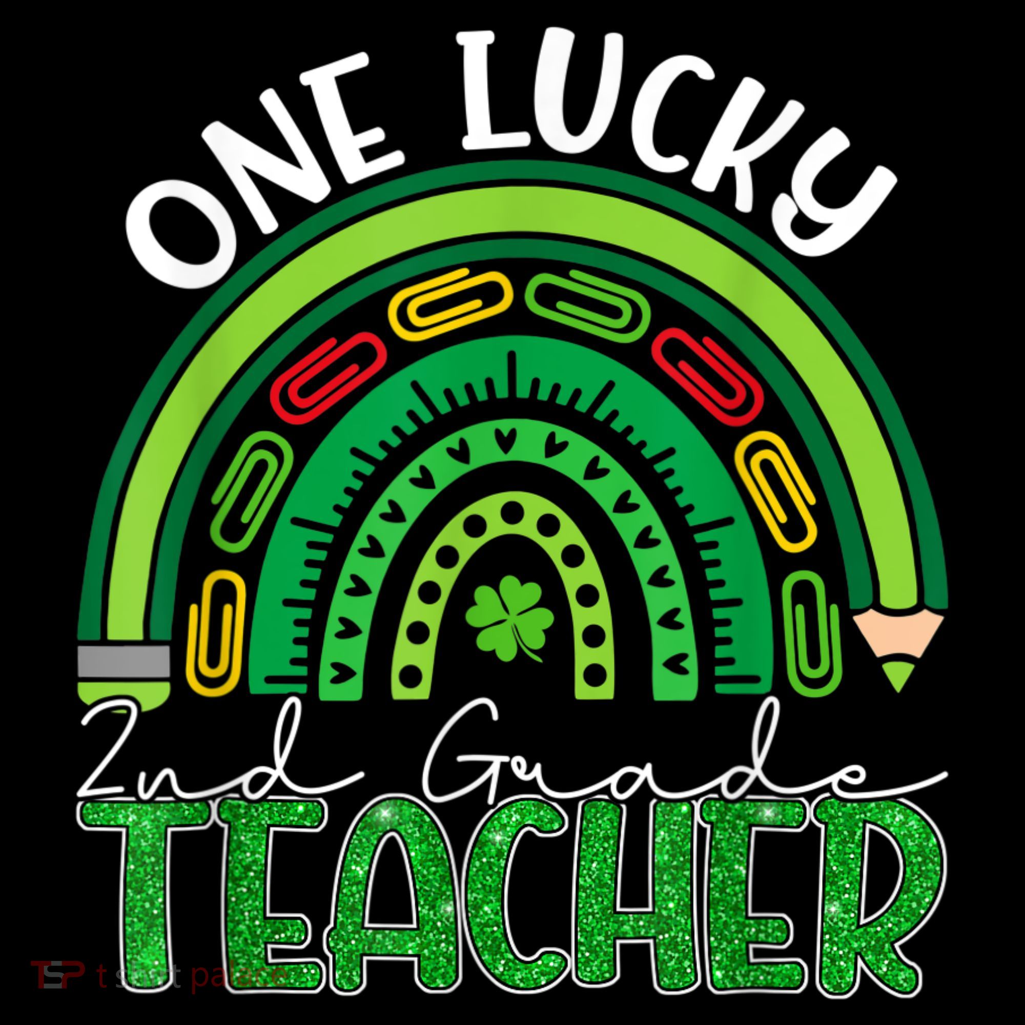 One Lucky 2nd Grade Teacher St Patricks Day Teacher Rainbow Coffee Mug