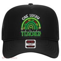 One Lucky 2nd Grade Teacher St Patricks Day Teacher Rainbow Hat thumb 0