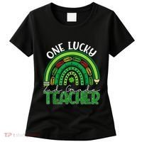 One Lucky 2nd Grade Teacher St Patricks Day Teacher Rainbow Women's T-Shirt thumb 0