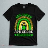 One Lucky 3rd Grade Teacher Leopard Rainbow St. Patricks T-Shirt thumb 5
