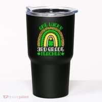 One Lucky 3rd Grade Teacher Leopard Rainbow St. Patricks Tumbler thumb 0
