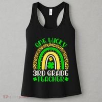 One Lucky 3rd Grade Teacher Leopard Rainbow St. Patricks Women's Tank Top thumb 3