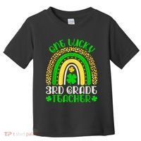 One Lucky 3rd Grade Teacher Leopard Rainbow St. Patricks Toddler T-Shirt thumb 0