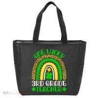 One Lucky 3rd Grade Teacher Leopard Rainbow St. Patricks Tote Bag thumb 0