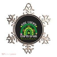 One Lucky 4th Grade Teacher Rainbow St Patrick Day Ornament thumb 0