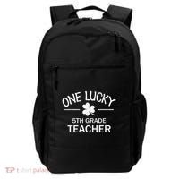 One Lucky 5th Grade Teacher Matching St Patricks Day Gift Backpack thumb 0