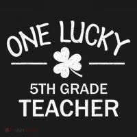 One Lucky 5th Grade Teacher Matching St Patricks Day Gift Women's Hoodie thumb 2