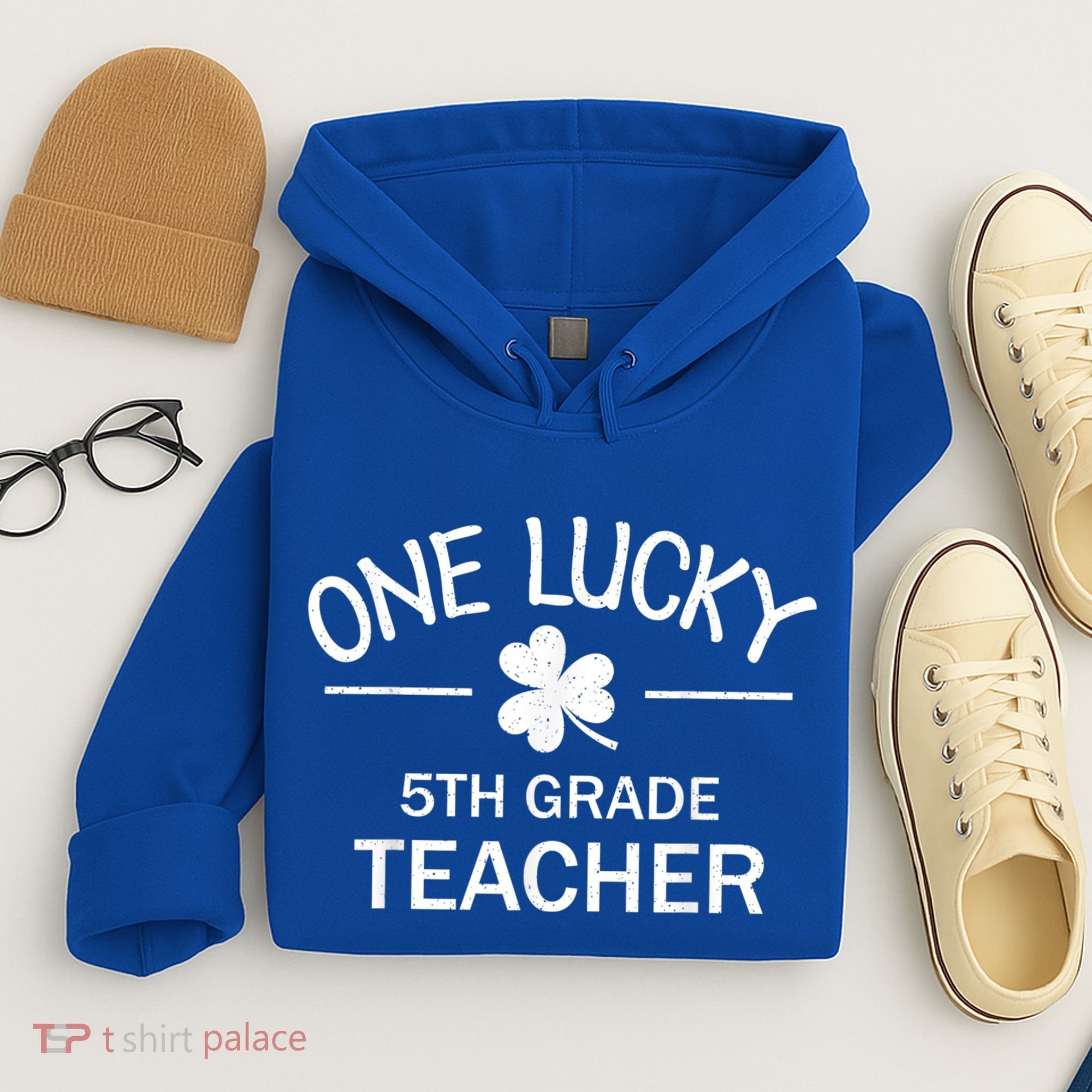 One Lucky 5th Grade Teacher Matching St Patricks Day Gift Hoodie