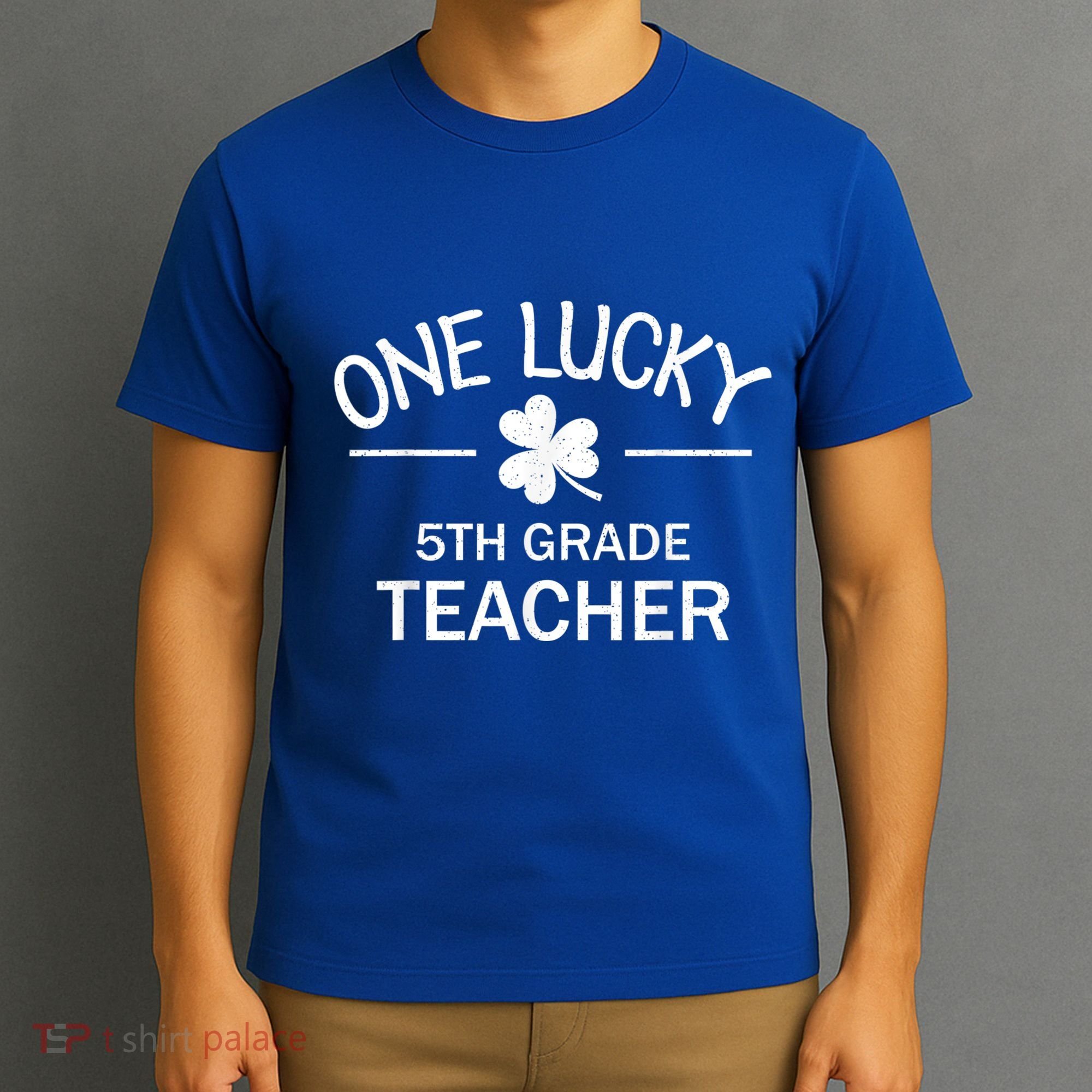 One Lucky 5th Grade Teacher Matching St Patricks Day Gift T-Shirt