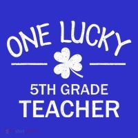 One Lucky 5th Grade Teacher Matching St Patricks Day Gift Polo thumb 2