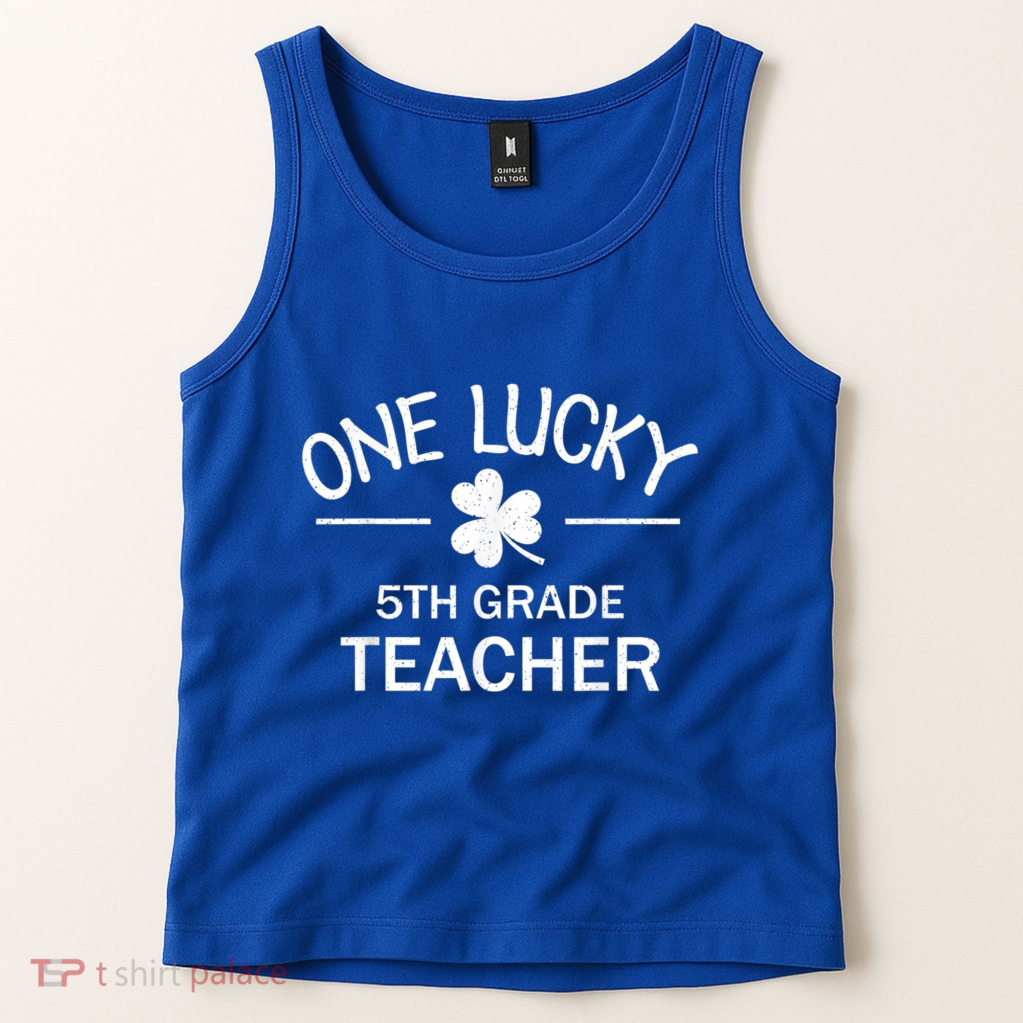 One Lucky 5th Grade Teacher Matching St Patricks Day Gift Tank Top