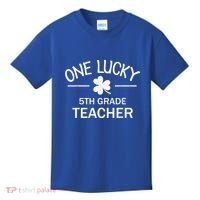 One Lucky 5th Grade Teacher Matching St Patricks Day Gift Kids T-Shirt thumb 0