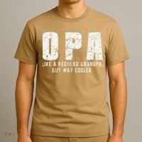 Opa Like A Grandpa But Way Cooler Only Much Fathers Day T-Shirt thumb 3