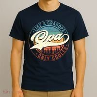 Opa Like A Grandpa Only Cooler Vintage Retro Opa Dad T-Shirt thumb 3