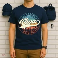 Opa Like A Grandpa Only Cooler Vintage Retro Opa Dad T-Shirt thumb 6