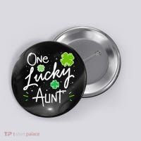 One Lucky Aunt St Patrick's Day Button thumb 0