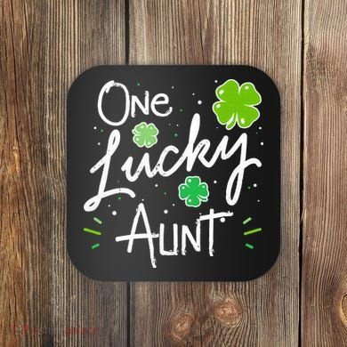 One Lucky Aunt St Patrick's Day Coaster