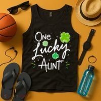 One Lucky Aunt St Patrick's Day Tank Top thumb 4