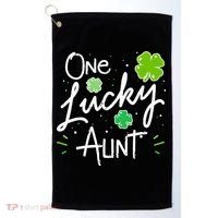 One Lucky Aunt St Patrick's Day Golf Towel thumb 0