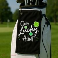 One Lucky Aunt St Patrick's Day Golf Towel thumb 2