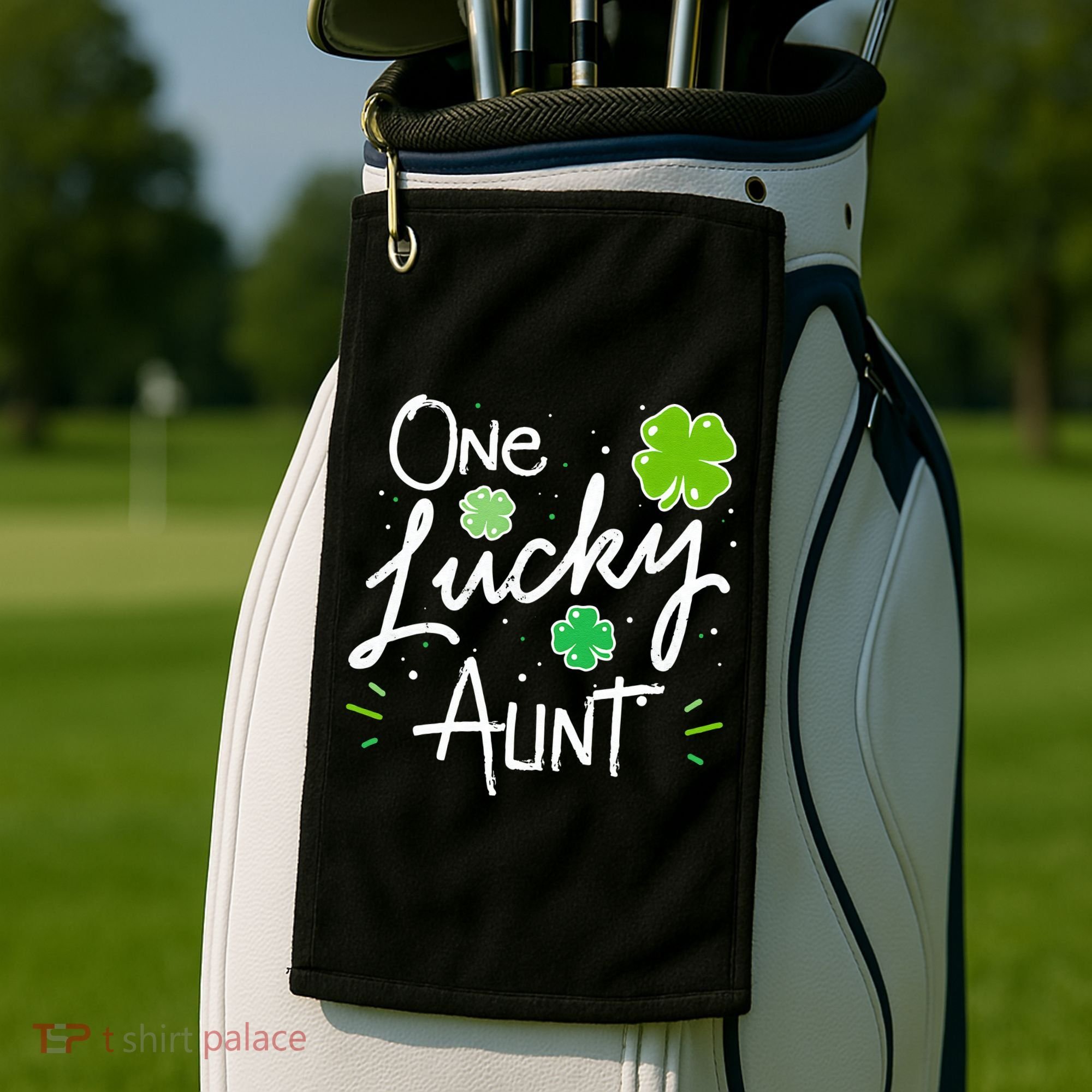One Lucky Aunt St Patrick's Day Golf Towel