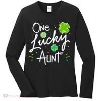 One Lucky Aunt St Patrick's Day Women's Long Sleeve Shirt thumb 0