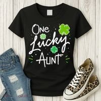 One Lucky Aunt St Patrick's Day Women's T-Shirt thumb 3