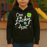 One Lucky Aunt St Patrick's Day Kids Hoodie thumb 3