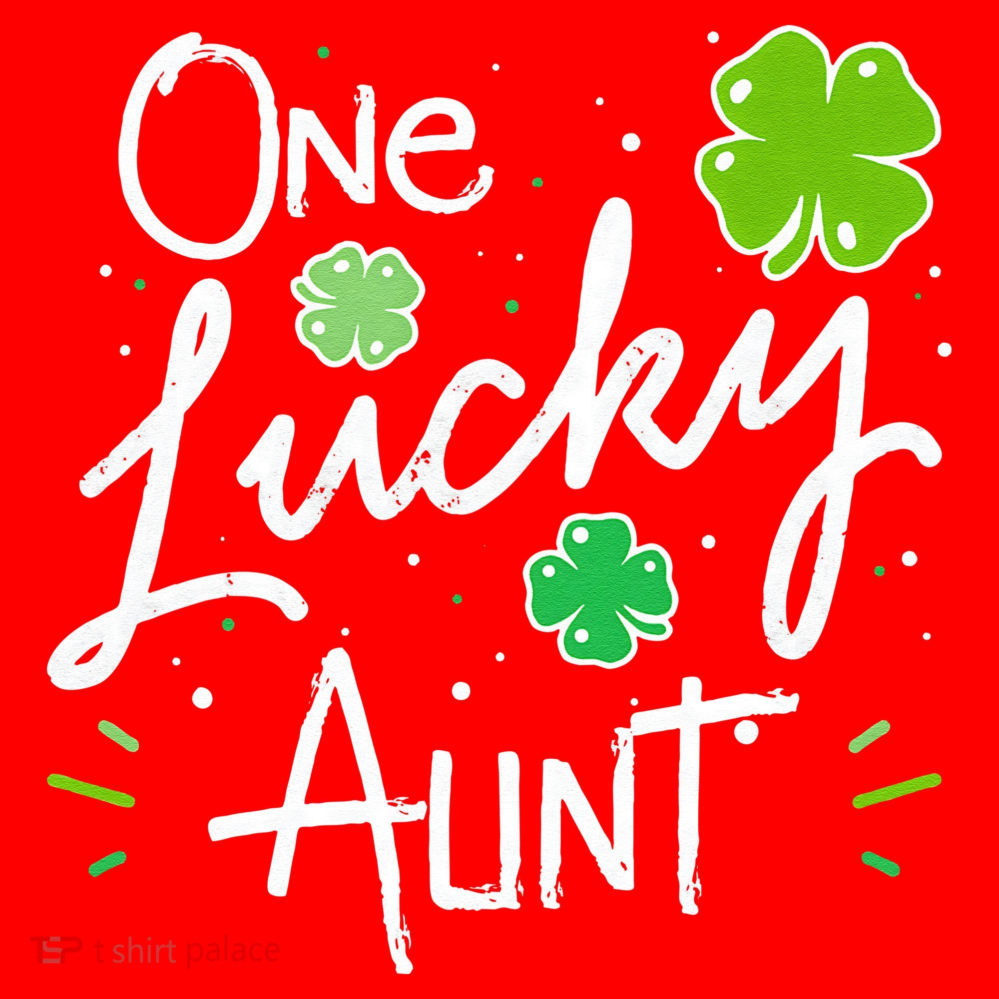 One Lucky Aunt St Patrick's Day Santa Hat