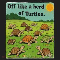Off Like A Herd Of Turtles! Funny Family Saying Beanie thumb 2