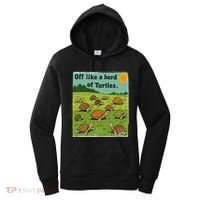 Off Like A Herd Of Turtles! Funny Family Saying Women's Hoodie thumb 0