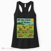 Off Like A Herd Of Turtles! Funny Family Saying Women's Tank Top thumb 0
